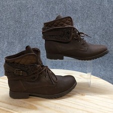 Botas femininas Rock & Candy By Zigi 7 Spraypaint combate marrom com cadarço no tornozelo comprar usado  Enviando para Brazil