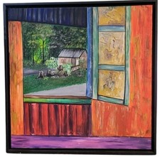 Pintura acrilico enmarcada for sale  USA