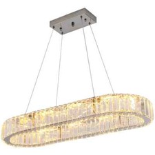 Crystal oval chandelier for sale  HALESOWEN