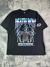 Camiseta Vintage Death Row Records Gráfica 3XL Doberman Preta Rap Hip Hop, usado comprar usado  Enviando para Brazil