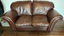 Seater brown leather for sale  SIDCUP