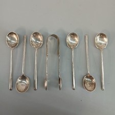 silver coffee spoons for sale  GRANTHAM