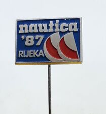 Remo, caiaque, canoa - NAUTICA 87, Rijeka Croácia, distintivo de alfinete vintage! comprar usado  Enviando para Brazil