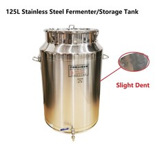 Fermentador/tanque de armazenamento de aço inoxidável completo retificado 125L para cerveja/vinho/espíritos, usado comprar usado  Enviando para Brazil