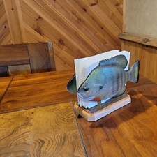 Porta-guardanapo Casey Edwards escultura em madeira Bluegill decoração de cozinha conjunto de mesa comprar usado  Enviando para Brazil