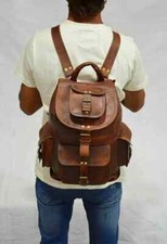 Mochila de couro genuíno bolsa de viagem bolsa de aventura mochila bolsa de couro retrô comprar usado  Enviando para Brazil
