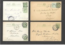 Papelaria 4x KEVII 1/2d cartões postais verde-amarelo tamanho d & f usados H&B CP48 & CP49 comprar usado  Enviando para Brazil