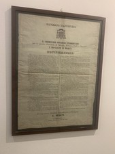 Antico manifesto notifica usato  Vertemate con Minoprio