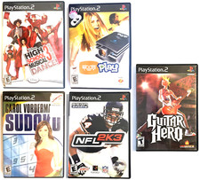 Lote de jogos PlayStation 2 – Guitar Hero, NFL 2K3, EyeToy Play, Sudoku, High School comprar usado  Enviando para Brazil