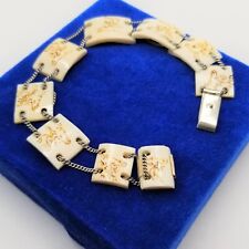 Pulseira painel scrimshaw osso bovino vintage comprar usado  Enviando para Brazil