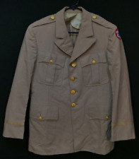 Segunda Guerra Mundial Oficiais do Exército dos EUA Cáqui Classe A Uniforme Regulamentação Serviço Forças SSI Apx 38 comprar usado  Enviando para Brazil