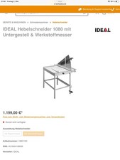 Ideal hebelschneider 1080 gebraucht kaufen  Grömitz