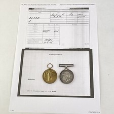 Ww1 medal pair for sale  ROYSTON