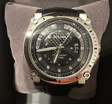 Novo Relógio Masculino Bulova Precisionist Couro Preto Diamante, 46,5mm - 0,0526 ctw comprar usado  Enviando para Brazil