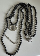 Colar Katia Designs preto Howlite e corrente de prata I Am Eye Fusion aposentado $149 comprar usado  Enviando para Brazil
