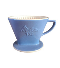 Filtro de café Melitta 102 porcelana azul vintage 3 furos manual raridade comprar usado  Enviando para Brazil