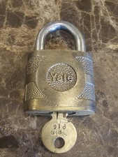 Usado, Cadeado vintage Yale latão super pino funcionando com chave manilha endurecida trava EUA comprar usado  Enviando para Brazil