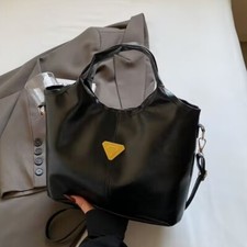 Black leather tote for sale  USA