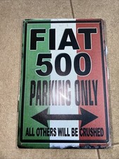 Blechschild fiat 500 gebraucht kaufen  Hunderdorf