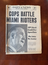 Jornal Histórico 1968 - Motins de Miami, DiMaggio Old Times, Lou Brock e Mais, usado comprar usado  Enviando para Brazil