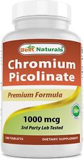 Picolinato de cromo Best Naturals 1000mcg 240 comprimidos comprar usado  Enviando para Brazil