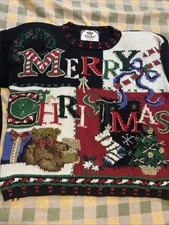 Antigo Y2K Tiara Petites Ugly Christmas Sweater Holiday. Pelúcia tamanho pequeno grande, usado comprar usado Antigo Y2K Tiara Petites Ugly Christmas Sweater Holiday. Pelúcia tamanho pequeno grande, usado comprar usado  Enviando para Brazil