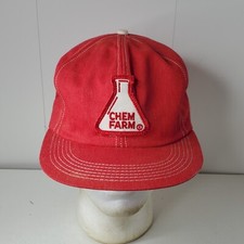 Boné de beisebol vintage Chem Farm Farming Tanks logotipo adesivo vermelho Snapback espuma EUA comprar usado  Enviando para Brazil