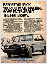 1979 FIAT BRAVA CARRO AUTOMÓVEL Vintage 8"X11" Magazine Ad 1970's HCF22 comprar usado  Enviando para Brazil