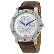 Relógio masculino Tissot Heritage Navigator mostrador prata couro marrom T0786411603700 comprar usado  Enviando para Brazil