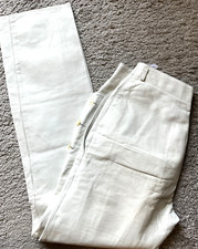 Weiche weiße echtlederhose gebraucht kaufen  Berlin