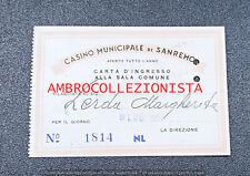 Tessera ingresso casinò usato  Cuneo