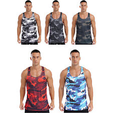Camiseta Regata Masculina Camuflagem Colete Treino Fitness Sem Mangas Secagem Rápida comprar usado  Enviando para Brazil