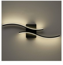 Aplique LED moderno de caja abierta iluminación de pared interior 24" minimalista industrial negro segunda mano  Embacar hacia Mexico