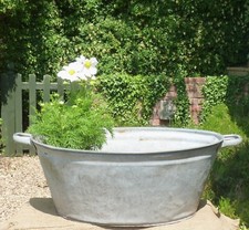 Vintage galvanised tin for sale  BRIDGNORTH