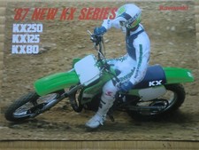 1987 kawasaki KX250 KX125 KX80 Folheto do JAPÃO 87 kx catálogo comprar usado  Enviando para Brazil