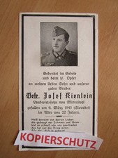 Sterbebild 1945 durica gebraucht kaufen  Deutschland
