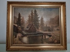ölgemälde goldrahmen gefrore gebraucht kaufen  Berlin