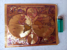 Ancien planisphère doré d'occasion  Porcelette