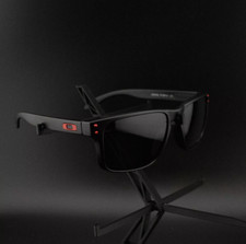 Usado, Novo Óculos de Sol Oakley Holbrook Polarizado Preto Armação Mate Logotipo Vermelho Extra Grande 3 comprar usado  Enviando para Brazil