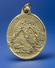 Medalha religiosa antiga católica milagrosa primavera de Lourdes tom dourado, usado comprar usado  Enviando para Brazil