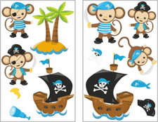 13x wandtattoo piraten gebraucht kaufen  Weiherhammer