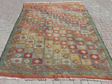 Tapete Kilim Bordado Vintage 7x10 - Tapetes kilim turcos para sala de jantar comprar usado Tapete Kilim Bordado Vintage 7x10 - Tapetes kilim turcos para sala de jantar comprar usado  Enviando para Brazil