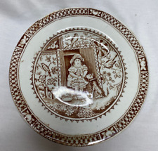 Prato pequeno antigo Charles Allerton & Sons Little Mae marrom para animais de estimação transferware comprar usado  Enviando para Brazil