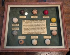 Vintage O Desenvolvimento da Bola de Golfe Caixa de Sombra Moldura Exibição de Placa de Parede, usado comprar usado  Enviando para Brazil