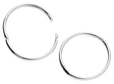 Prata Esterlina (925) 14mm Brincos De Argola Articulada Sleeper comprar usado  Enviando para Brazil