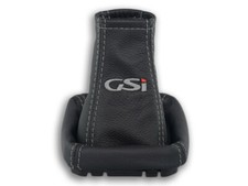 FÜR OPEL CORSA C SCHALTMANSCHETTE SCHALTSACK LEDER + STICKEREI GSi NAHT GRAU na sprzedaż  PL