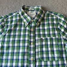 NOVA Camisa Masculina Abercrombie & Fitch Grande Verde Branca Xadrez Muscular Botão para Cima Trabalho comprar usado  Enviando para Brazil