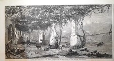 Stampa antica paesaggio usato  Lecco