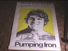 PUMPING IRON "B" 1977 ORIGINAL 27X41 PÔSTER FILME RARO MUSCULAÇÃO Schwarzenegger, usado comprar usado  Enviando para Brazil
