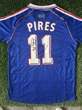 CAMISA DA COPA DO MUNDO DA FRANÇA 98 ASSINADA À MÃO ROBERT PIRES comprar usado  Enviando para Brazil